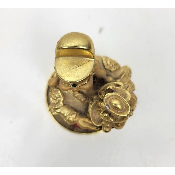 Gold Plated Feng Shui Chai Shen Ye Statue God of Wealth Fortune Good Luck 3.25" - Picture 13 of 14